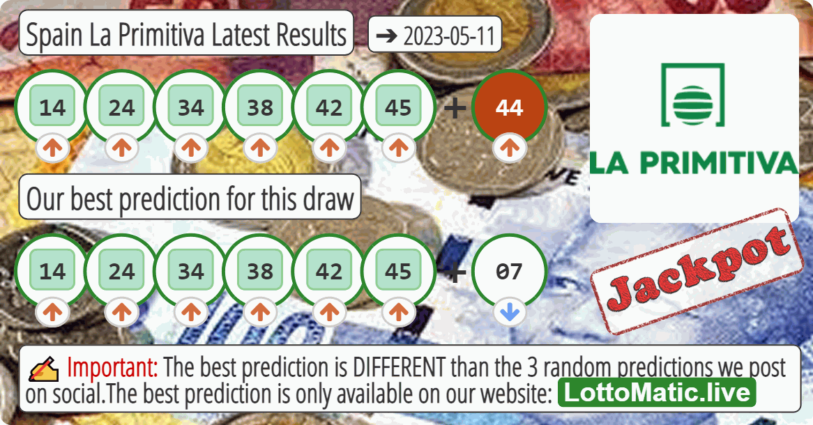 Spain La Primitiva results drawn on 2023-05-11